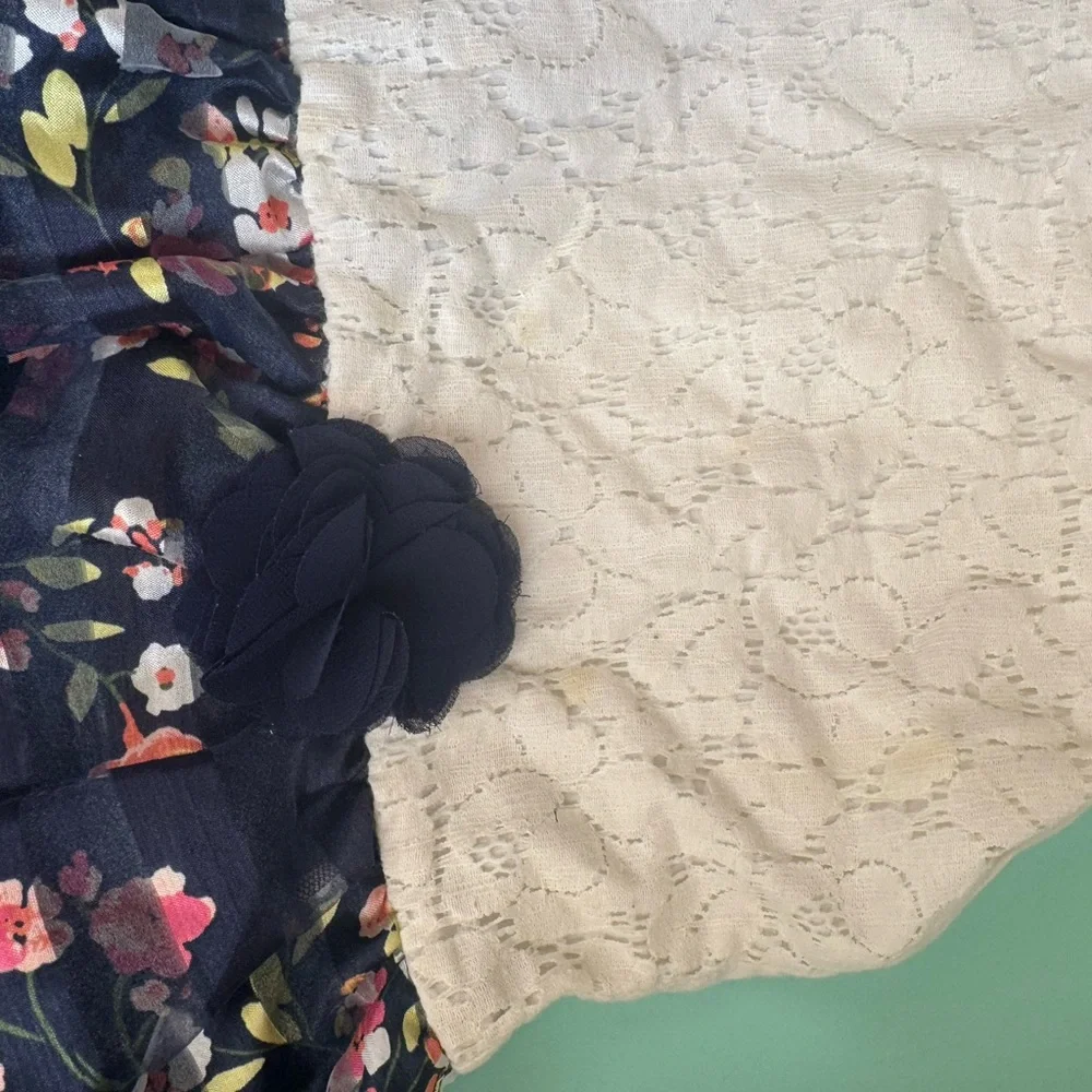 The‎ Children's Place Floral Dress - Lace Top and Bow